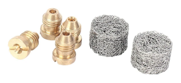 Skumkanon Munstycksspetsar för Snöskum 3000 Psi 1.10mm Munstycksspets med Gänga och Meshfilter black