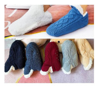Vinterstrumpor Värmestrumpor Fluffiga Tjocka Strumpor Inneskor B Marinblå-FD19 Marinblå 22-25 (Insida 16-18cm) Navy 22-25 (inside 16-18cm)