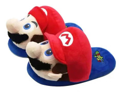 Super Mario Tecknade Tofflor Vinter Kvinnor Män Roliga Söta Hem Plyschskor Barn Inomhus Tofflor Tecknade Plysch Par Tofflor 30-35 Barn 30-35 Children Mario Bros