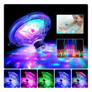Poolbelysning, LED Discolampa, Flytande Vattentät Poollampa, Batteridriven 7 Belysningslägen Badkar Spa-lampa - DENUOTOP