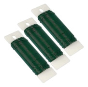 Blommig, 3-pack 114 Yards 22 Gauge Grön Florist Flexibel Paddel för Hantverk, Julkransar Träd, Grön
