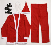 Jultomtens dräkt i fleece, 5 delar, för män