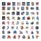 60X Mega Man Retro Video Game Character Stickers Room Decal Skateboard Kid Party
