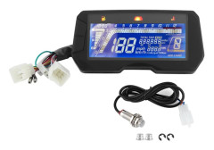 12000 RPM Motorcykelinstrumentbräda 6 Växlar Justerbar Vattentemperatur Bränslemätare LCD 2 4 Cylinder