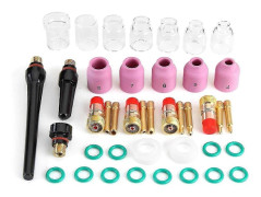 41 delar/set TIG-svetsbrännarmunstycke Ringkåpa Gasslins Glaskopp Kit för WP17/18/26 Svetstillbehör