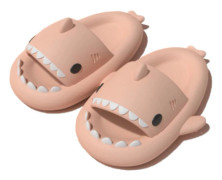 Shark Haj Tofflor, Lämplig för vuxna och barn Söt Tjock Sula Hajar Halkfria Tofflor Inomhus Duschtofflor Sandaler Shark Slippers Rosa 30/31 EU