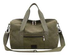 Högkvalitativ Crossbody Duffelväska för Män, Stor Resväska i Canvas S Army Green
