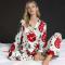 Familj Jul Pyjamas Matchande Set Siden Casual Matchande Set för Familj Mother XXXL