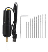 Mini Bärbar Elektrisk Borrmaskin, Med Borrbitar Usb Borr Graveringsverktyg Smyckesverktyg För Trä Epoxiharts Hantverk Diy Trähantverk (0.8-1.2mm)