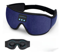 3D Bluetooth Sömnmask - Tvättbar med Ultratunna Stereohögtalare & Mikrofon för Sömnlöshet & Resor (Blå)