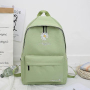 The New Small Daisy Canvas Bag Young Middle School Student Ryggsäck Grön
