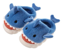 Barn Ha Tofflor Plysch Varma Tofflor Slip On Fluffiga Skor För Vintern Blue