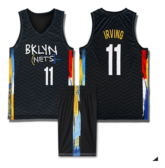 NBA Basketball Uniform BKN 21 City Edition kostym - nr 11 Irving 3XL (175-180cm)