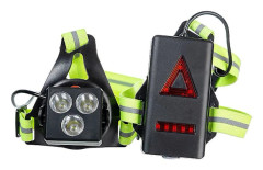 Löpljuslampa, USB-laddningsbar LED-bröstlampa Bärbar vattentät bakljus ficklampa 3 lägen för löpare