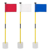 3 st Trädgårdsövning Golfhål Stång Kopp Flag Sticks, Golf Putting Flaggstänger, Golf Flagga, Golftillbehör, Vit & Blå