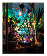Bohemisk mosaik stjärnhimmel golvprojektionslampa bordslampa nattlampa