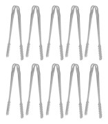 10 st isklämmor matklämmor rostfritt stål lätta att rengöra starkt grepp mångsidig för fest kök grill BBQ bar 15cm / 5.9in
