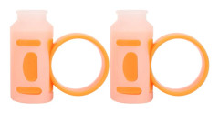 Trumstock Kontroll Clip Fingerkontroll Anti-Slip Trummis Roterande Hjälpverktyg (Vit Orange)