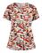 Jul sjuksköterska Uniform Kvinnor V-hals Print T-shirt Casual Kortärmad Pocket Toppar 4 XL
