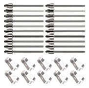 Metallpennspets för Tab S7+ S23 NOTE10 20 för förbättrad precision på surfplattan 20 nibs 10 clips