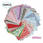 [LCS] Bomullsrutor Quilt Tyg Kvart 100PCS-20*20cm