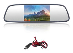Backspegeldisplay 5 tum 2 ingångskanaler ABS Universal för bilbagage DC12‑24V