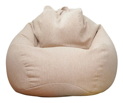 Ny extra stor sittsäcksstolar Soffa Cover inomhus Lazy Lounger För Vuxna Barn Sellwell Khaki 100 * 120cm
