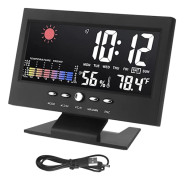 Väderprognos Klocka ABS LED Färgskärm Multifunktionell