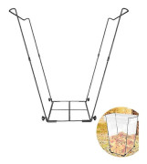 Trädgårdssopsäckhållare Utomhus Sopsäckhållare Ställ - Kraftig Metall Trädgårdsavfallspåse Stödram för 30-45 Gallon Kapacitet, Multi-Användning Portabel