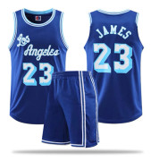 NBA Basketball Uniform LAL Retro Blue Suit-Nr. 23 James 5XL (185-195cm)