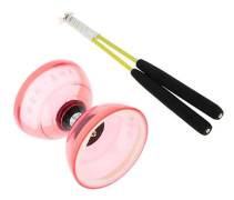 1/2 Jongleringsleksaker Trippelkullager Diabolo med Handpinnar & Snöre [DmS] Röd 13cm 1 st[CO]