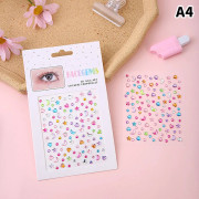 Face Gems Eye Jewels Festival Body Crystal Make Up Sticker Dia A4 onesize