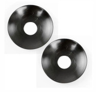 Svarta metallmanschetter för ljus, 2-pack för ljuskronor, droppsäkra, inre 2,4 cm, yttre 8,5 cm
