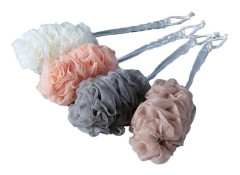 Badborste, Exfolierande Loofah Långt Handtag Puff Badborste, Ryggskrubb Kroppsskrubb Puff Hårband Mjuk Mesh Borste Loofah Svamp