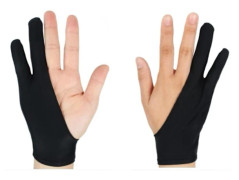 2 st ritningshandskar, konstnärsvantar för iPad-ritplatta, handskar för digital konst med handflata-avvisning, bra för vänster och höger hand