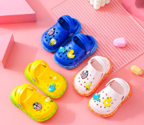 Baby Walking Cartoon Baotou Hole Shoes Soft Sole Beach Length inside13.5cm 21#Royal Blue