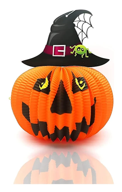 Halloween Utomhus Trädgårdsparty Dekoration 3d Vikbar Häxhatt Pumpa bd