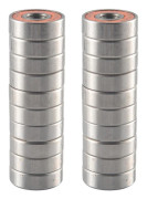 20 st 608 2rs kullager, Ilq-9 höghastighetslager för skateboards, inline-skates, scootrar, ro