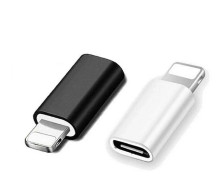 Micro-USB till Lightning Adapter 2in1 Laddning + Dataöverföring Vit