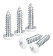 Sourcing Map St3.5x15mm Vita Skruvar - Självgängande Träskruvar (50st)