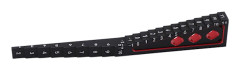 Åkhöjdsmätare Noggrann Mätning Aluminiumlegering RC Höjdmätningslinjal för 1/8 1/10 RC Bilchassi Svart Röd