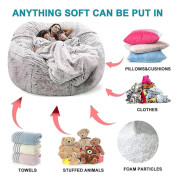 Lazy Sofa Bean Bag Bean Bag Cover Stolkudde (endast cover , inga fyllmedel) Light Grey 135*65CM