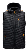 Stor Storlek M-6XL Herr Väst Jacka Höst Vinter Västar Enfärgad Manlig Hooded Ärmlös Jacka