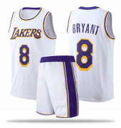 NBA basketuniform LAL rund hals - vit kostym - nr 8 Kobe 5XL (185-195cm)