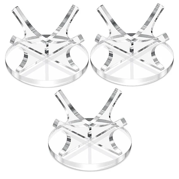 3-pack Akryl Små Bollställ Sportboll Displayställ för Baseboll Golf Softball Tennis