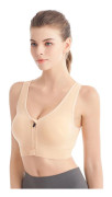 Mordely Dragkedja port BH Plus ize Löpning Yoga Fitness BEIGE beige S