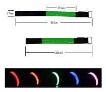 4 st USB Uppladdningsbara Reflexband för Löpning Jogging Utomhussporter