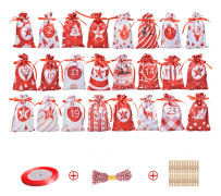 Julkalender-presentpåsar 1-24 Hängande påssats Julgåva-stil 4