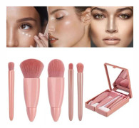 Makeup Brushes Set With Mirror Box Blush Lip Eye Shadow Brush Professional Cosmetic Brushes Kit Portable Travel Mini Beauty Tool