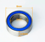 10st Rostfritt Stål SMR85 5x8x2,5mm Miniatyrkullager